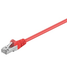 Netværkskabel CAT 5e, F/UTP, Rød, 1 m