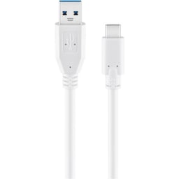 Goobay USB-C™ til USB A 3.0-kabel, hvid