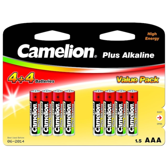 Camelion AAA/LR03, Plus Alkaline, 8 stk.