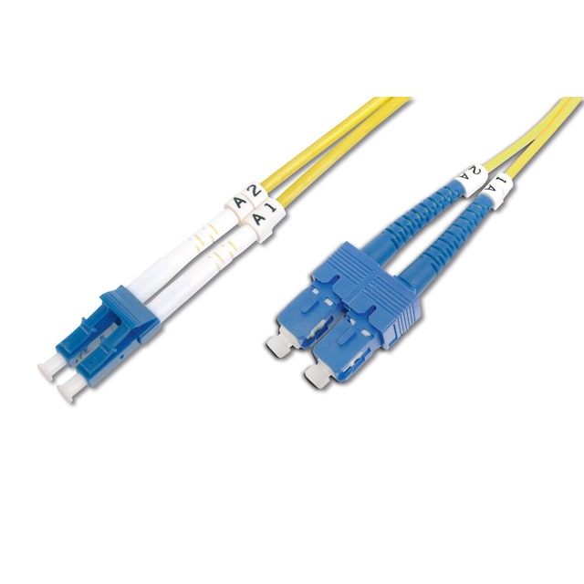 Digitus Patch Cord FO, Duplex, LC til SC SM OS2 09/125 µ, 1 m