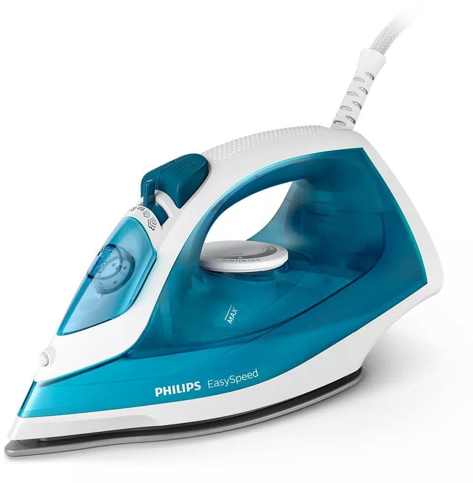 Philips Strygejern EasySpeed GC1750/20 Dampstrygejern, 2000 W, Vandbeholderkapacitet 220 ml, Kontinuerlig damp 25 g/min, Blå