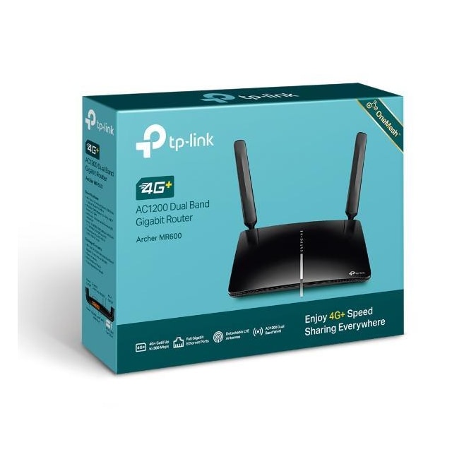 TP-LINK 4G+ LTE Router Archer MR600 802.11ac, 300+867 Mbit/s, 10/100/1000 Mbit/s, Ethernet LAN (RJ-45) porte 3, 4G, Antenne type 2xAftagelig, LTE kat 6