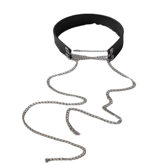 Choker halskæde med kæde justerbar Sort | Elgiganten