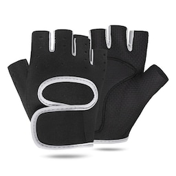 Halvfingerhandsker til håndledsbeskyttelse Sort / Grå (M)