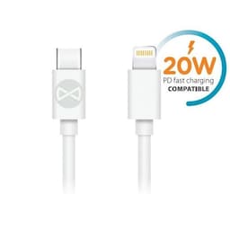 Forever iPhone-kabel 1m 3A - hvidt