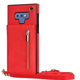 Zipper halskæde etui Samsung Galaxy Note 9 - Rød