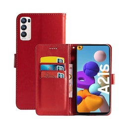 Wallet Cover 3-kort Oppo Find X3 Neo 5G  - rød