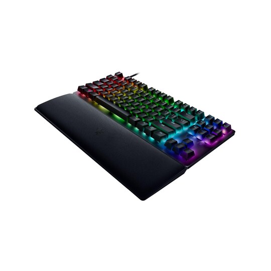 Razer Huntsman V2 Tenkeyless, optisk gaming-tastatur, RGB LED-lys,  amerikansk, sort, kablet, lineær rød switch | Elgiganten
