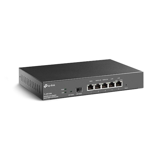 TP-LINK SafeStream Gigabit Multi-WAN VPN Router ER7206 10/100/1000 Mbit/s,  Ethernet LAN (RJ-45)-porte 1× Gigabit SFP WAN-port, 1× Gigabit RJ45  WAN-port, 2x Gigabit RJ45 Gigabit-porte 2× WAN/L | Elgiganten