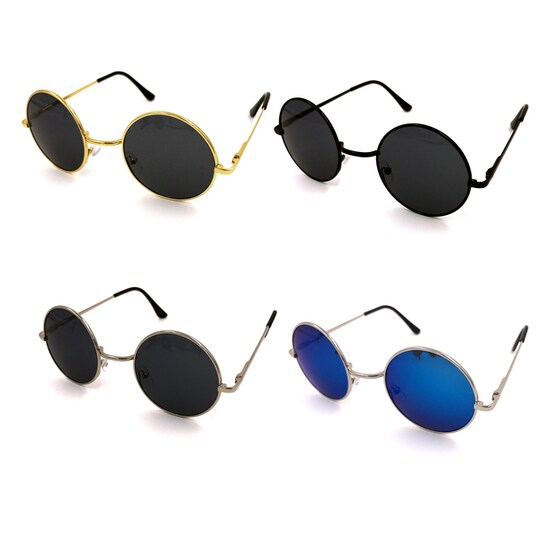 SKALO runde solbriller - Gold/Black | Elgiganten