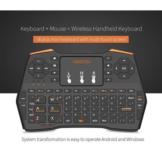 Trådløst tastatur + Touchpad til TV Box / PC mm | Elgiganten