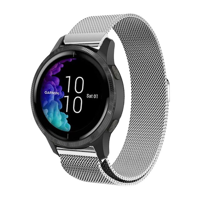 SKALO Milanese Loop til Garmin Venu 2S - Sølv