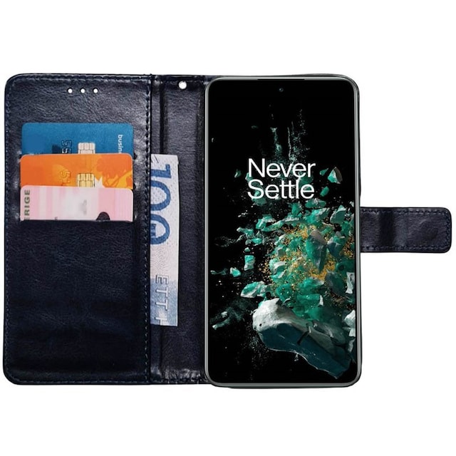 Wallet cover 3-kort OnePlus 10T 5G - Mørkeblå