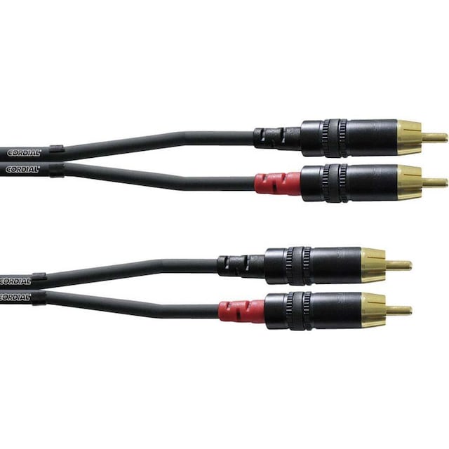 Cordial CFU 6 CC Audio Adapterkabel [2x Cinch-stik - 2x Cinch-stik] 6.00 m Sort