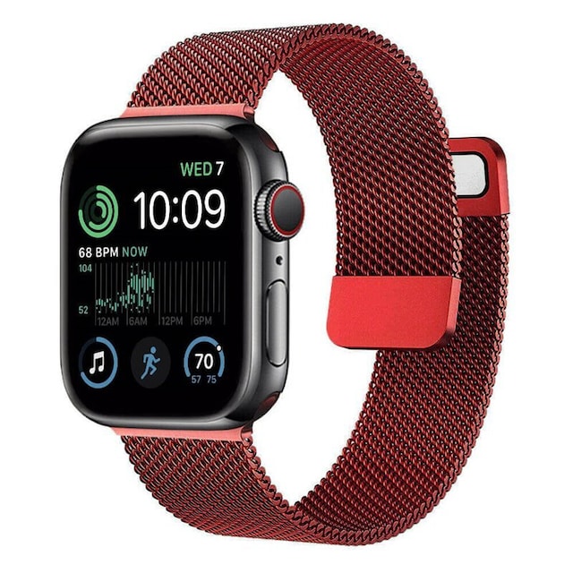 Milanese armbånd Apple Watch SE 2022 (44mm) - Rød