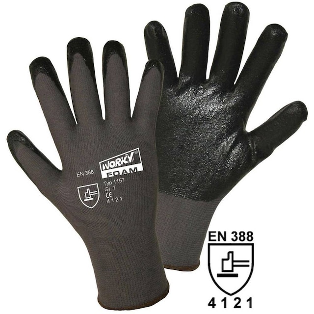 L+D worky FOAM Nylon-Nitril 1157-L Nylon Arbejdshandske