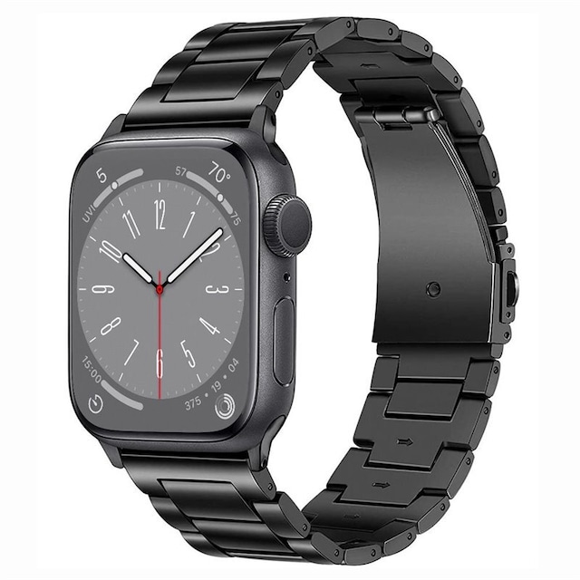 Armbånd BEAD Titanium Apple Watch 8 (45mm) - Sort