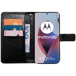 Wallet cover 3-kort Motorola Edge 30 Ultra - Sort
