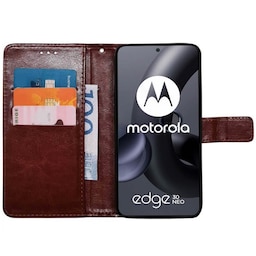 Wallet cover 3-kort Motorola Edge 30 Neo - Brun