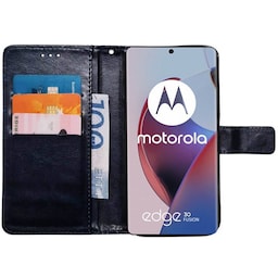 Wallet cover 3-kort Motorola Edge 30 Fusion - Mørkeblå