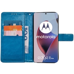 Wallet cover 3-kort Motorola Edge 30 Ultra - Lyseblå