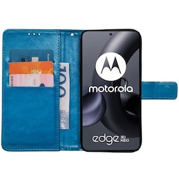 Wallet cover 3-kort Motorola Edge 30 Neo - Lyseblå