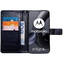 Wallet cover 3-kort Motorola Edge 30 Neo - Mørkeblå