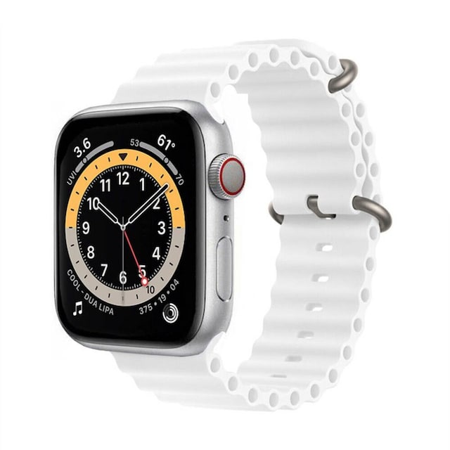 RIB Sport Armbånd Apple Watch 6 (44mm) - Hvid