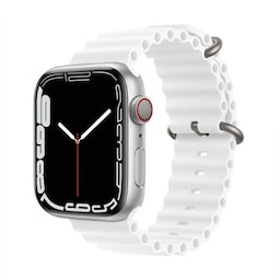 RIB Sport Armbånd Apple Watch 7 (41mm) - Hvid