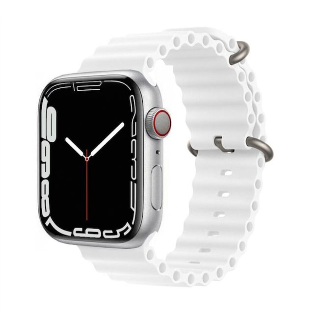 RIB Sport Armbånd Apple Watch 7 (41mm) - Hvid