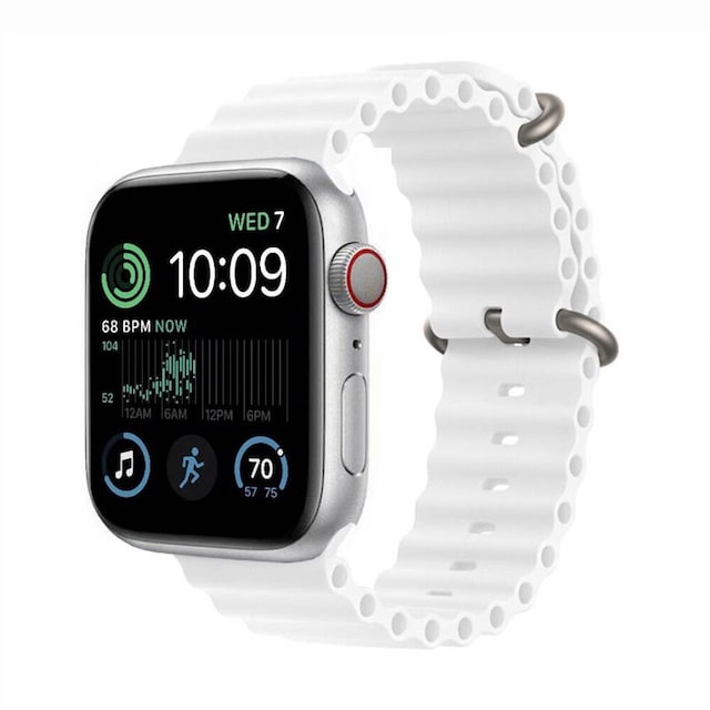 RIB Sport Armbånd Apple Watch SE 2022 (44mm) - Hvid