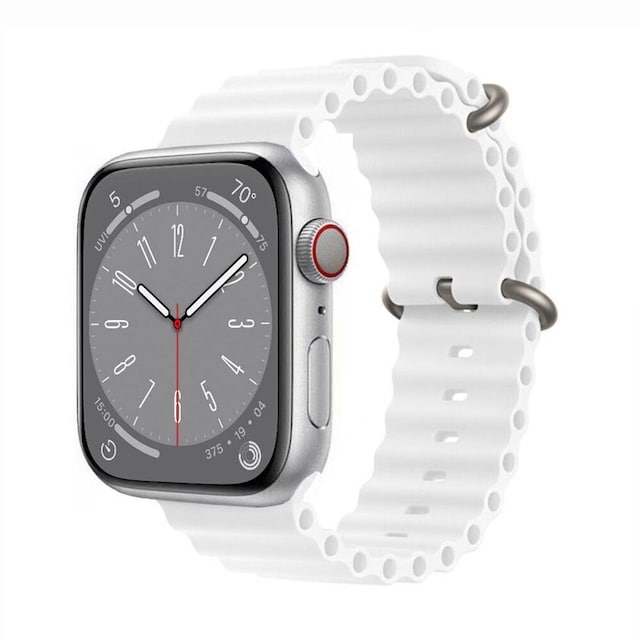RIB Sport Armbånd Apple Watch 8 (45mm) - Hvid
