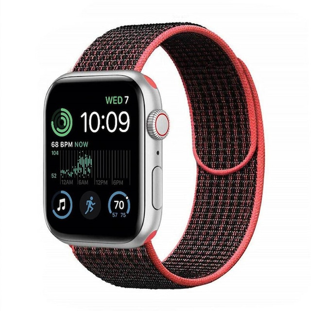 Nyon Armbånd Apple Watch SE 2022 (40mm) - Svart/Röd