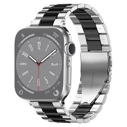 Armbånd Rustfrit stål Apple Watch 8 (45mm) - Sølv/Sort