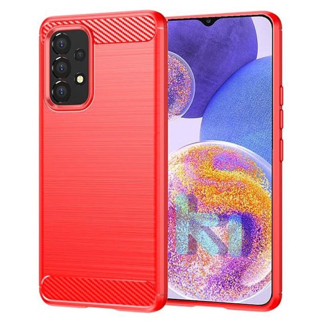 Børstet silikone cover Samsung Galaxy A23 5G - Orange