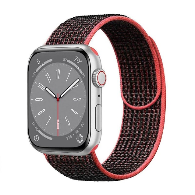 Nyon Armbånd Apple Watch 8 (41mm) - Svart/Röd