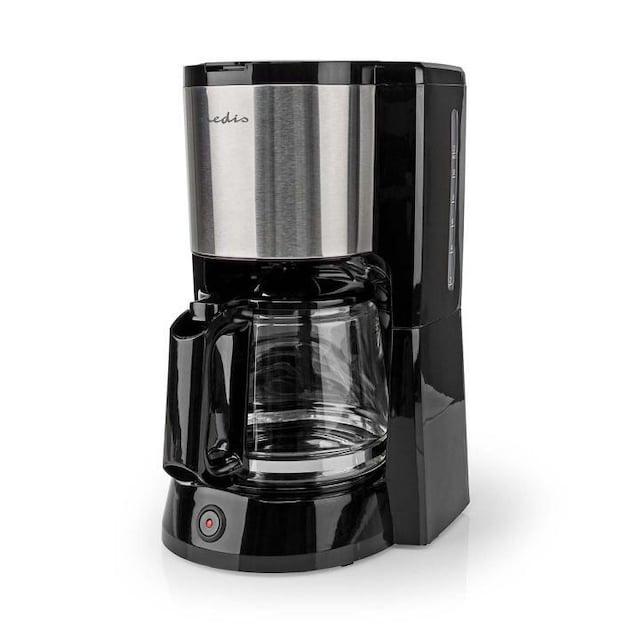 Nedis Kaffemaskine | Filterkaffe | 1.5 l | 12 Kopper | Hold-varm funktion | Sort / Sølv