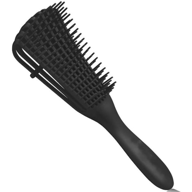 Fleksibel hårbørste, sort