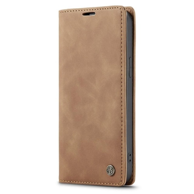 CASEME Retro tegnebog taske til iPhone 14 Pro Max - Lysebrun