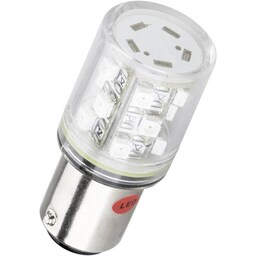 Barthelme LED-signallampe BA15d Rød 230 V/AC 12 lm