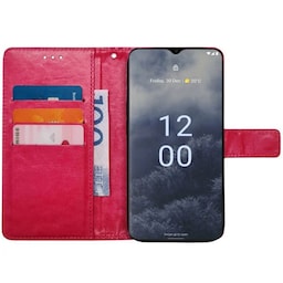 Wallet cover 3-kort Nokia G60 - Lyserød