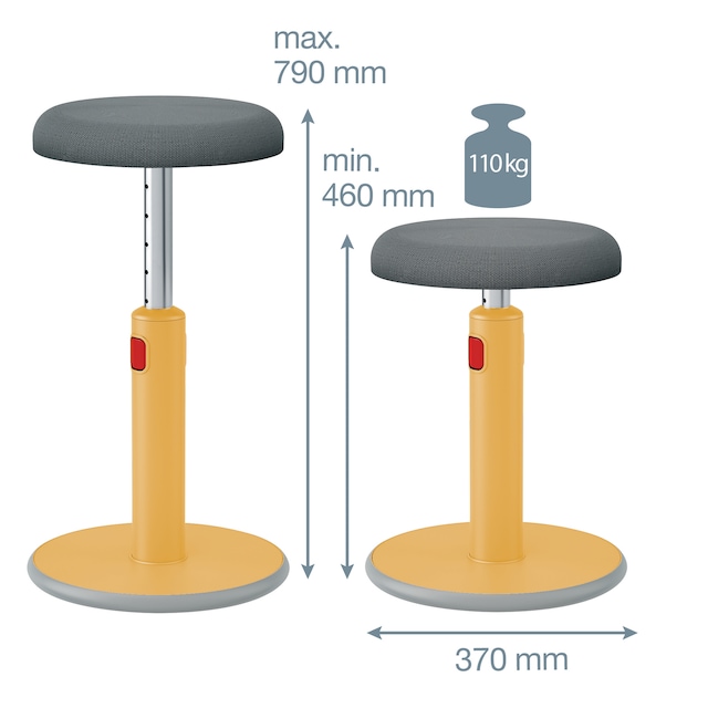 Leitz Ergo Cosy Active Sid-stå balancestol 2 i 1