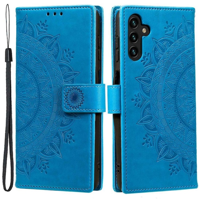 SKALO Samsung A54 5G Mandala Flip Cover - Blå