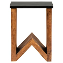WOMO-DESIGN sofabord sidebord sofabord massivt træ akacia """"W"""" form 60 cm