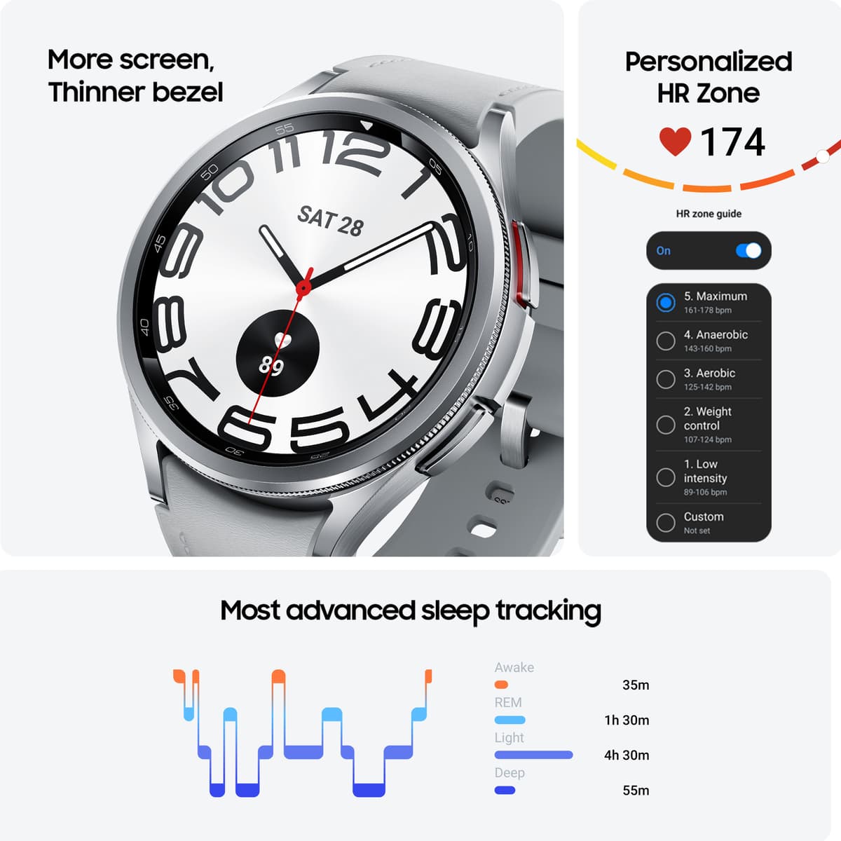 Samsung Galaxy Watch6 Classic 47mm LTE (sølv)