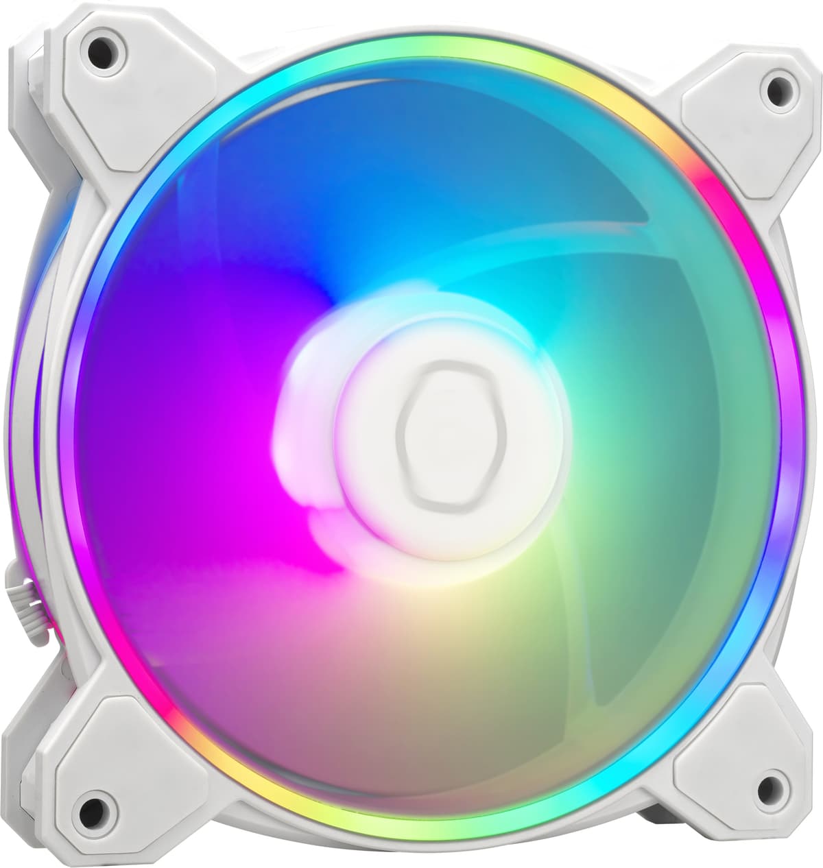 Coolermaster MasterFan MF120 Halo2 RGB PWM blæser (3-pakke, hvid)