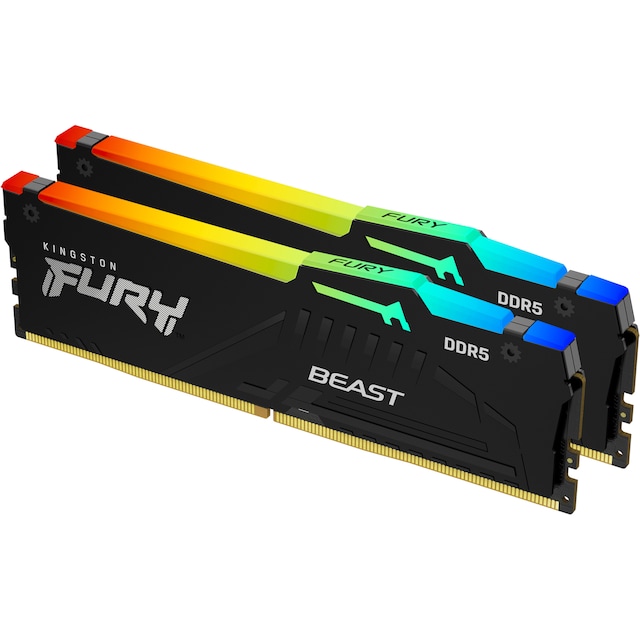 Kingston FURY Beast RGB 64GB DDR5 RAM 6000MT/s CL36 (sort)