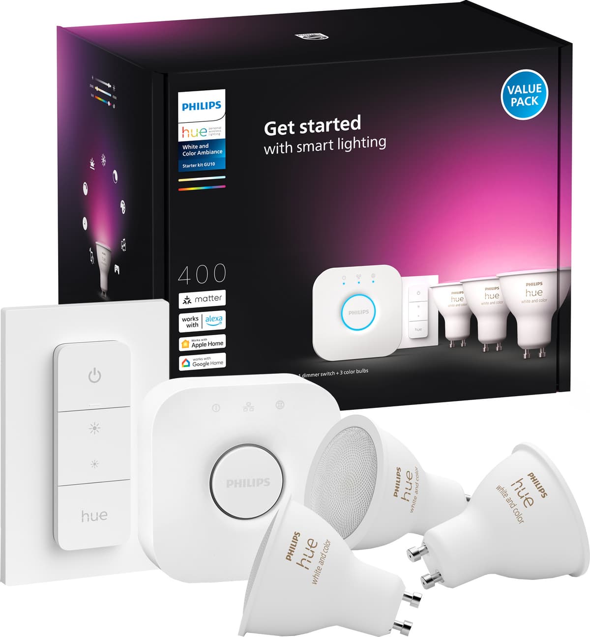 Philips Hue WCA startsæt 4,2 W, GU10