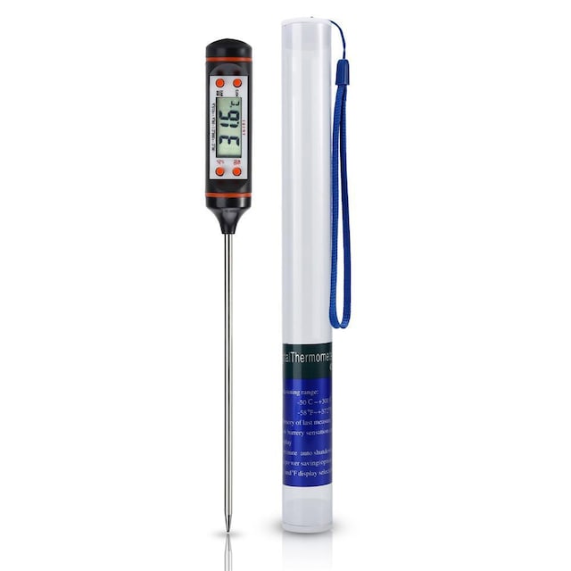 Termometer digital temperaturmåler (sort)