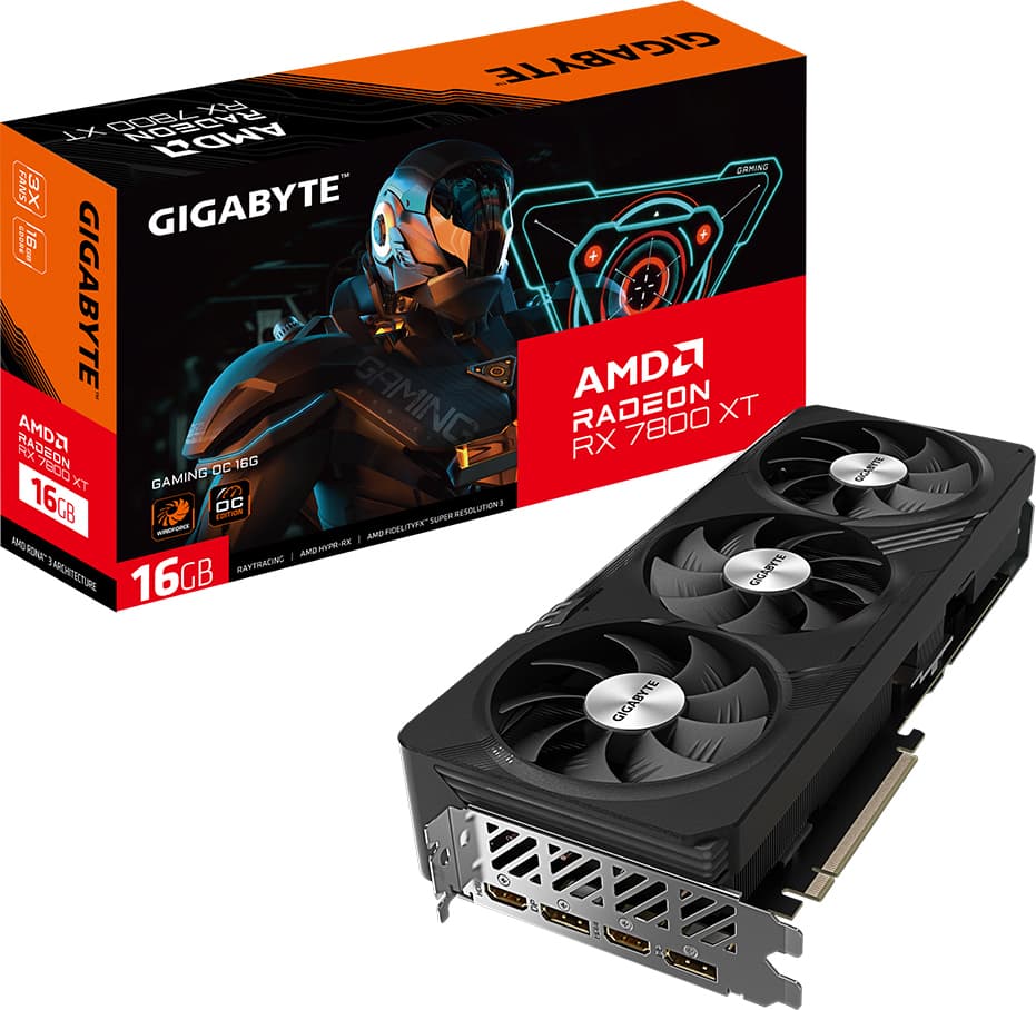 Gigabyte RX 7800 GAMING XT OC grafikkort (16GB GDDR6 RAM)